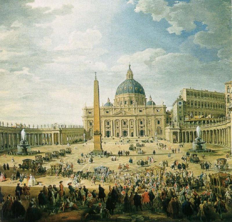wolfgang amadeus mozart the square in front of st peter s basilica in rome china oil painting image